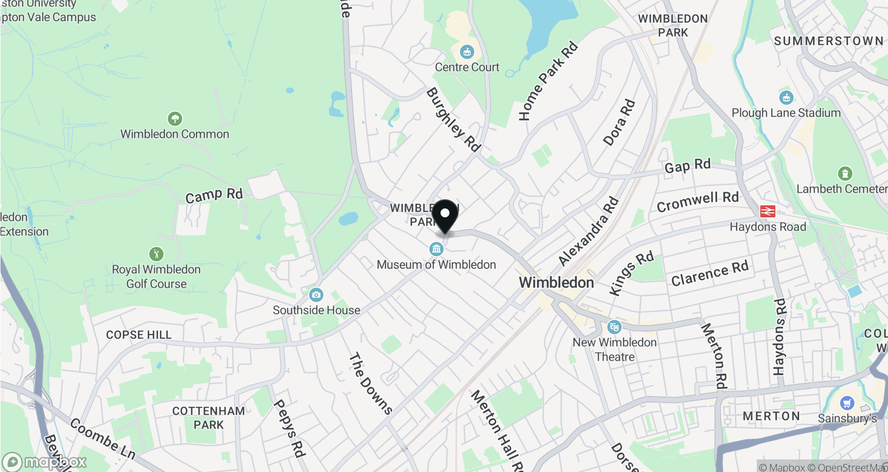 Map showing The Village Edit at 2 High Street, Wimbledon Village, SW19 5EG